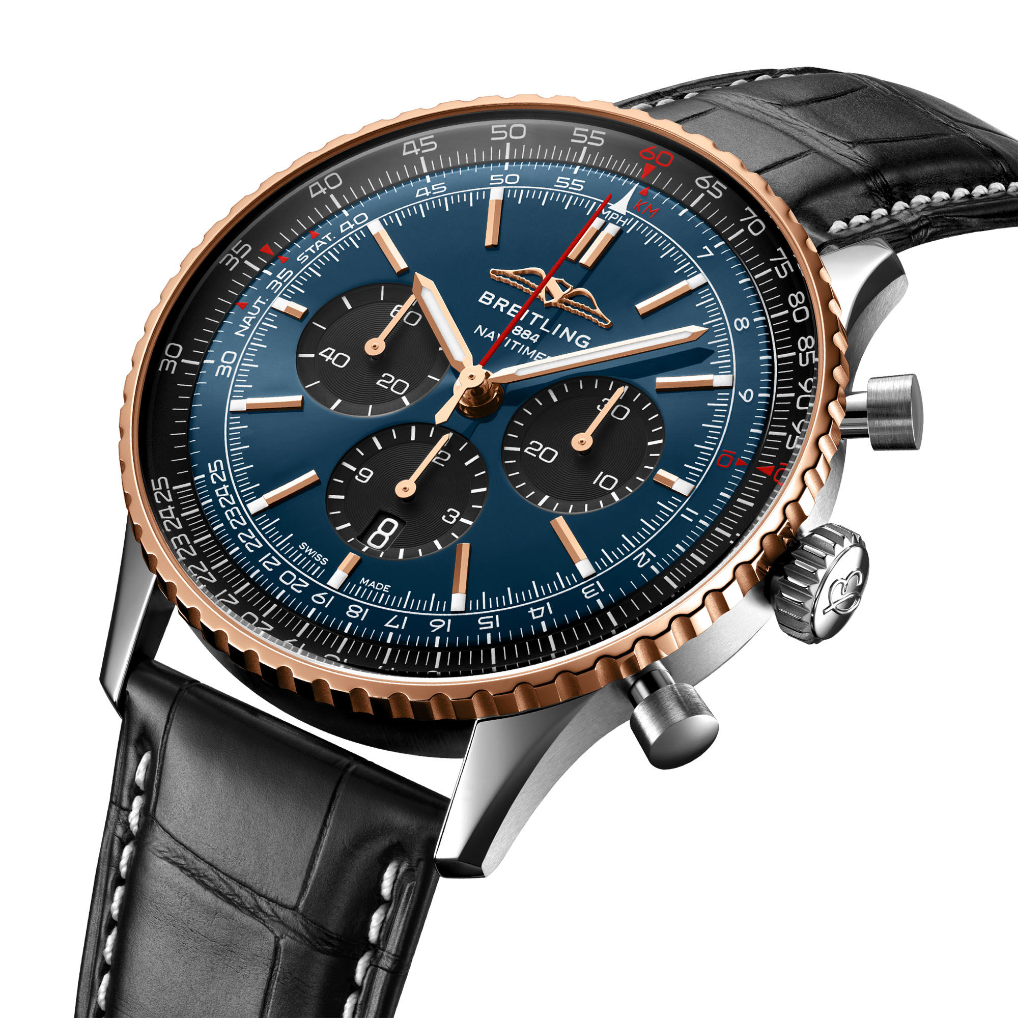 Navitimer B01 Automatic Chronograph 46 mm Stainless Steel and Red Gold Limited Edition Breitling